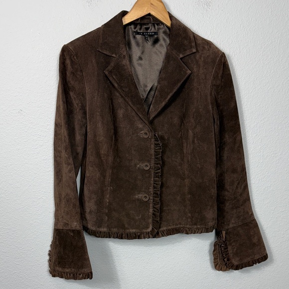 In Suede Jackets & Blazers - Retro Y2K In Suede Women's Brown Suede Jacket